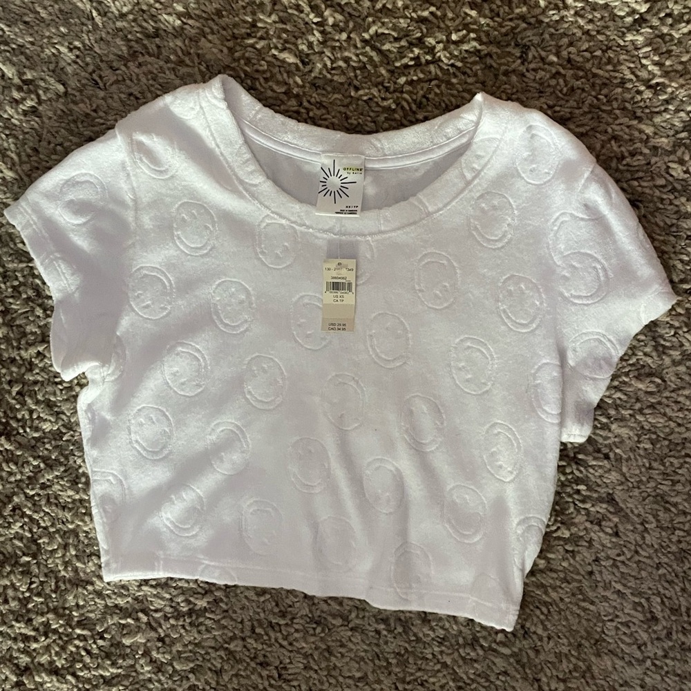 aerie cropped tee nwt
